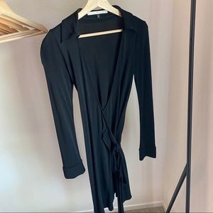 DVF Classic Black Wrap Dress